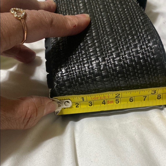 Black Platform Shoes with Textured Strap - Picture 10 of 10